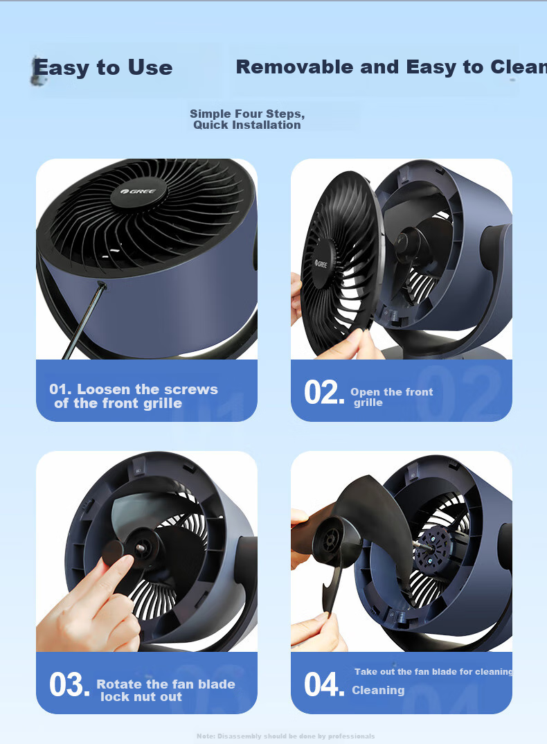 GREE Air Circulation Fan DC Inverter Electric Fan Home High Wind Quiet Floor Fan Desktop Table Fan Grade 1 Energy Efficient Ventilation Fan FXTZ-20X60BVg3 14