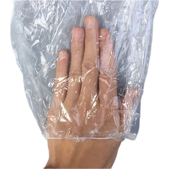 Zheye (Jingcang Shandong) Disposable Waterproof And Oil-Resistant Arm Sleeves Protective PE Arm Guards, Blue Thick Style/100 Pieces