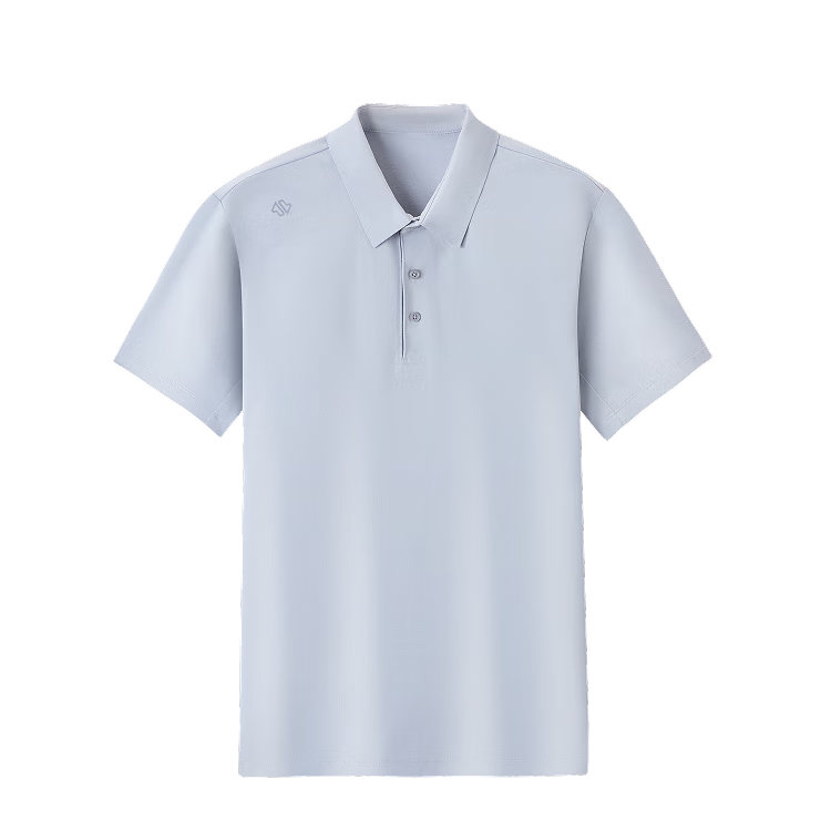 JD Jingzao 300 Sunscreen Quick-Dry Summer Sports T-Shirt Men Polo Shirt Seamless Casual Running Short Sleeve Sea Foam Blue XL