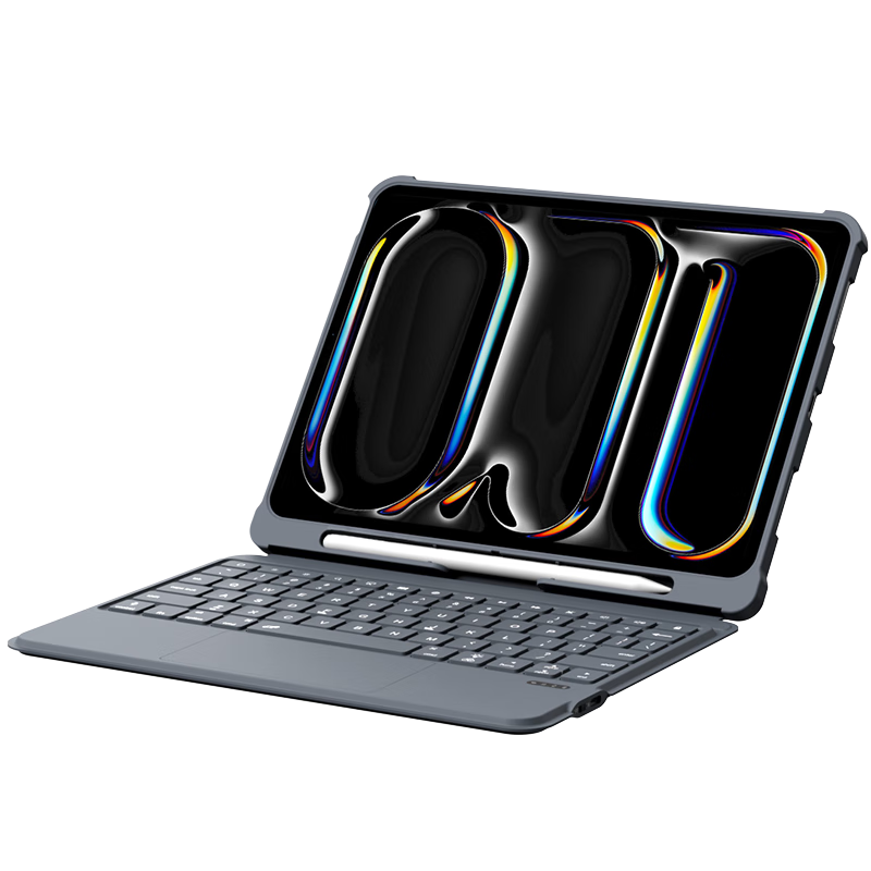 MUSTTRUE IPad Magic Keyboard [2026 Upgrade] Compatible with Apple Tablets IPad Pro/Air8/7/6/12.9/13-Inch Magnetic Detachable Keyboard with Built-In Pencil Slot Protective Case