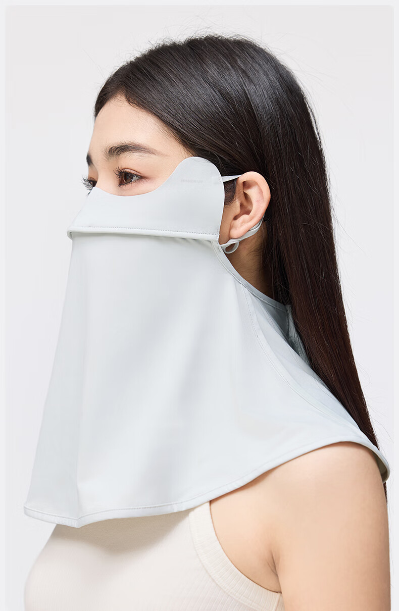 MISSION UV Ice Silk Sunscreen Face Mask for Women Summer UV Protection Sunshade Neck Guard Breathable Full Face Sun Protection Mask for Driving and Cycling 10