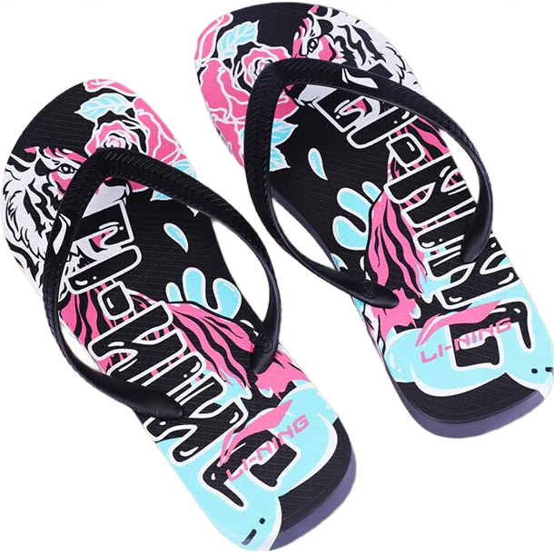 Li-Ning Flip-Flops for Men And Women, Outdoor Wear, 2025 New Summer Style, Women's Flip-Flops, Trendy Men's Style, Size 42