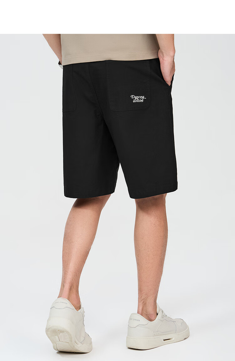 DANCING WOLVES [Comfort Stretch Cotton and Spandex] Summer Workwear Trendy Loose Breathable Versatile Casual Men's Shorts 314 Red Brown 34 10