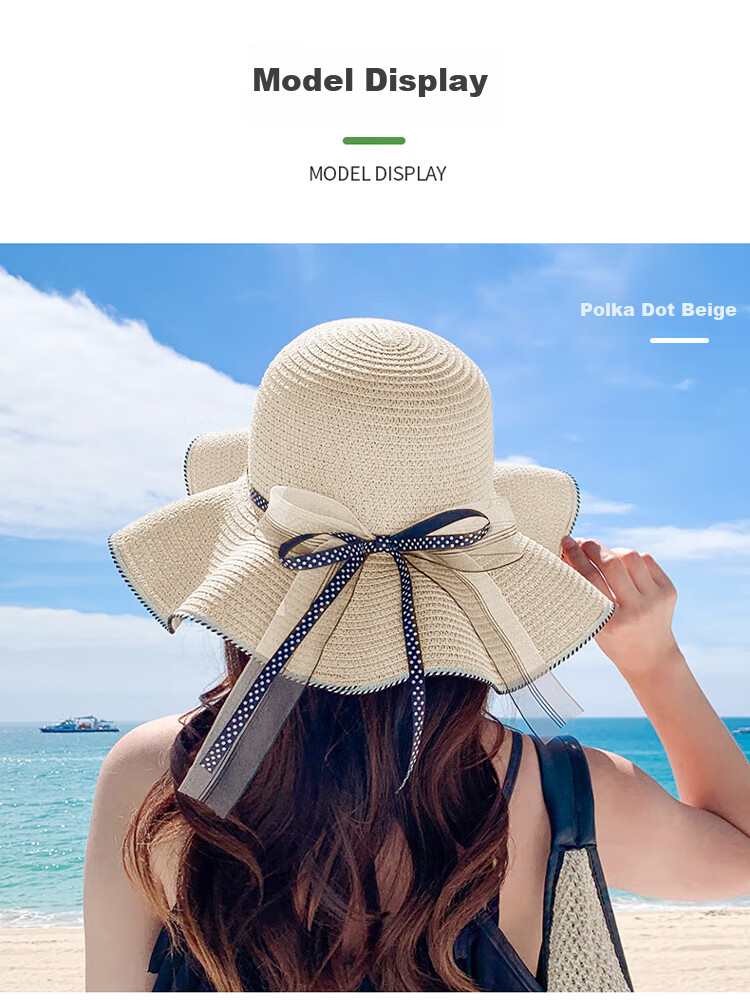 GLO-STORY Women's Summer Flower Woven Straw Sun Hat Beach Wide Brim Cooling Fisherman Hat 20