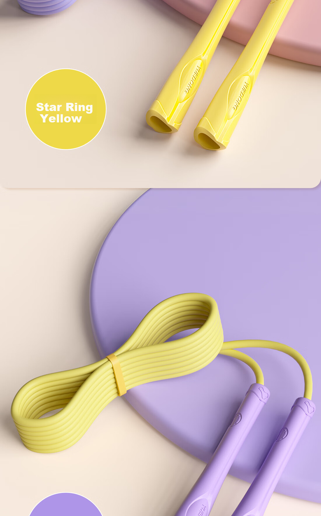 Yuedong Women's Fat-Burning Fitness Rope for Weight Loss Management And Body Shaping, Flowing Purple 13