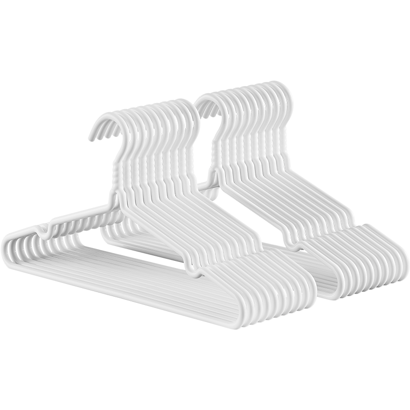 JEKO&JEKO Non-Slip Household Clothes Hangers, Thickened Solid Core, No-Trace, 20 Pieces