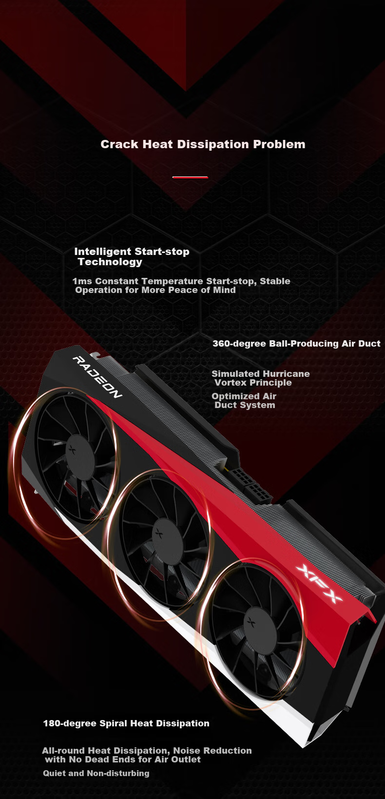 XFX AMD RADEON RX 9070 XT Overseas Edition, 16GB, New Gaming And Design Graphics Card for Desktop Computers, Independent GPU for Intelligent Learning And E-Sports 7