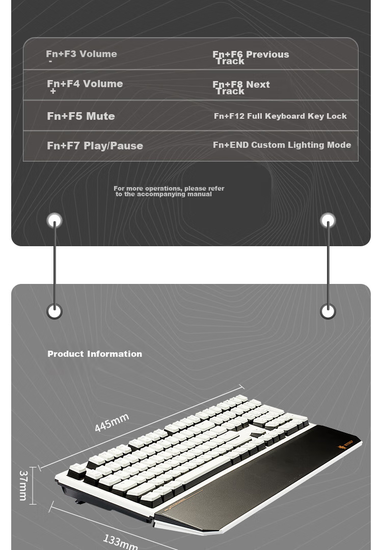 Hyeku X5 Pro Wireless Bluetooth Wired Tri-Mode Keyboard, Five-Port Hot-Swappable, 108 Keys, PBT Keycaps, Black Forest Mousse, Kailh BOX, Lava Gold Switches 22
