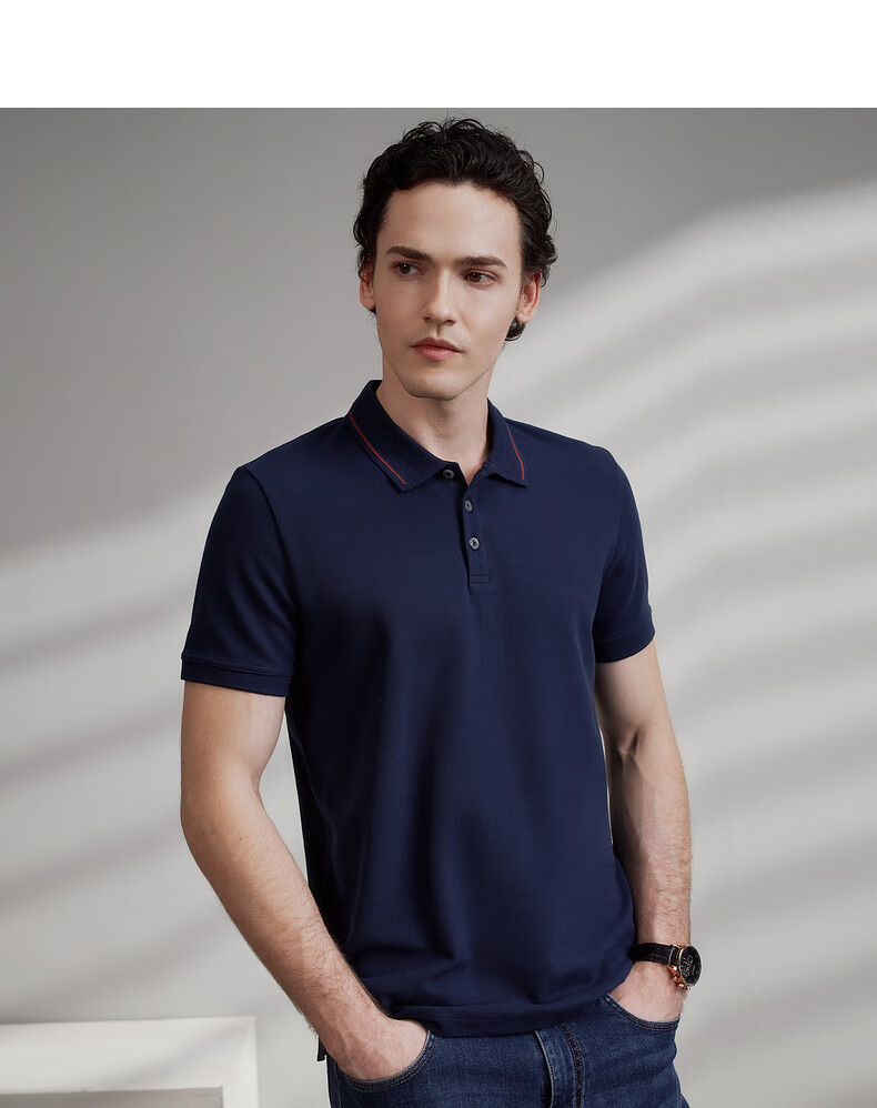 G2000 Cotton Soft Skin Pique Polo Shirt with Contrast Collar Spring Summer Mall Edition Pink Blue M 2