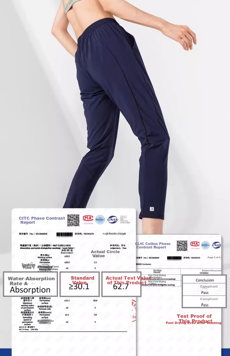 DECATHLON Women's Sports Pants, Quick-Drying, for Running, Training, Fitness, Hiking, Loose-Fitting, Casual, Straight-Leg Trousers, Summer Style, Model Number 5175182 2