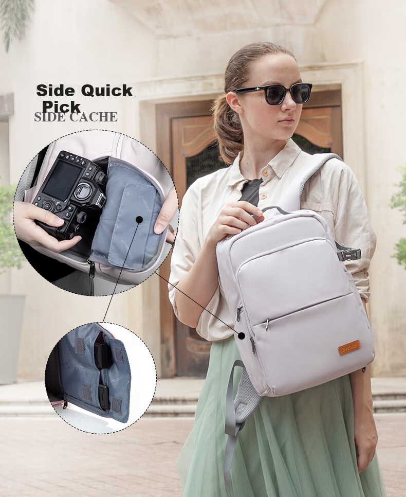 Pulewei Camera Bag, Double Shoulder Handheld Photography Bag, Casual Backpack for Women, Outdoor DSLR Camera Backpack for Men And Women, Suitable for Sony, Nikon, Cano 5