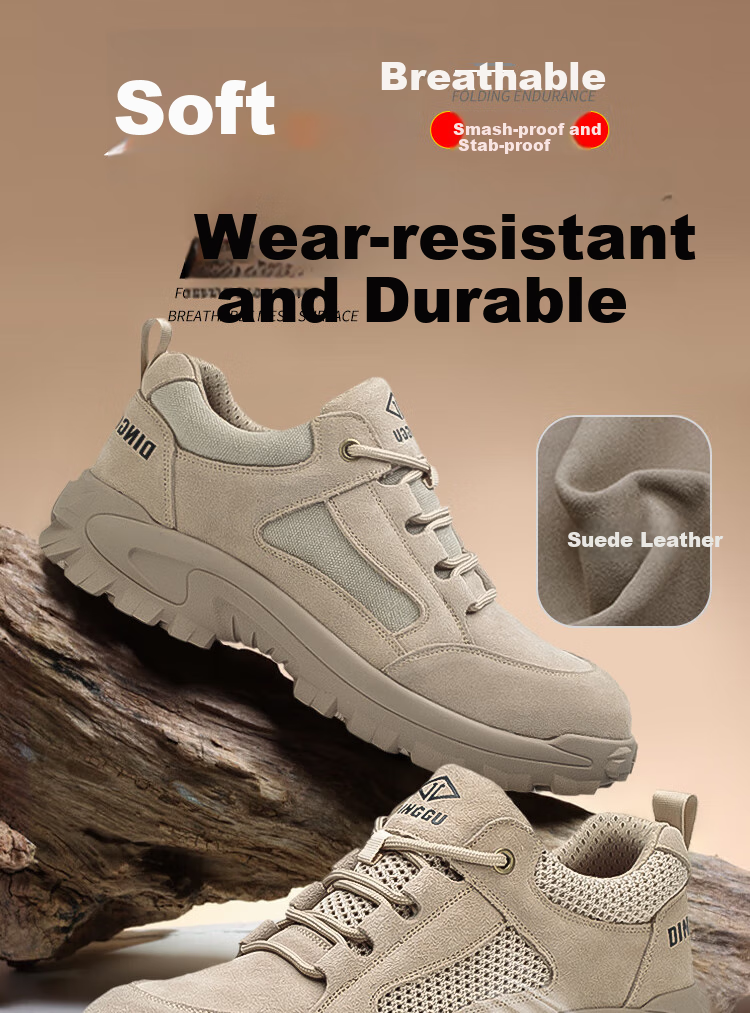 Dinggu Safety Shoes for Men, All-Season Construction Site Anti-Odor Electrician Insulated Anti-Smashing Anti-Puncture Steel Toe F506huibu39 2