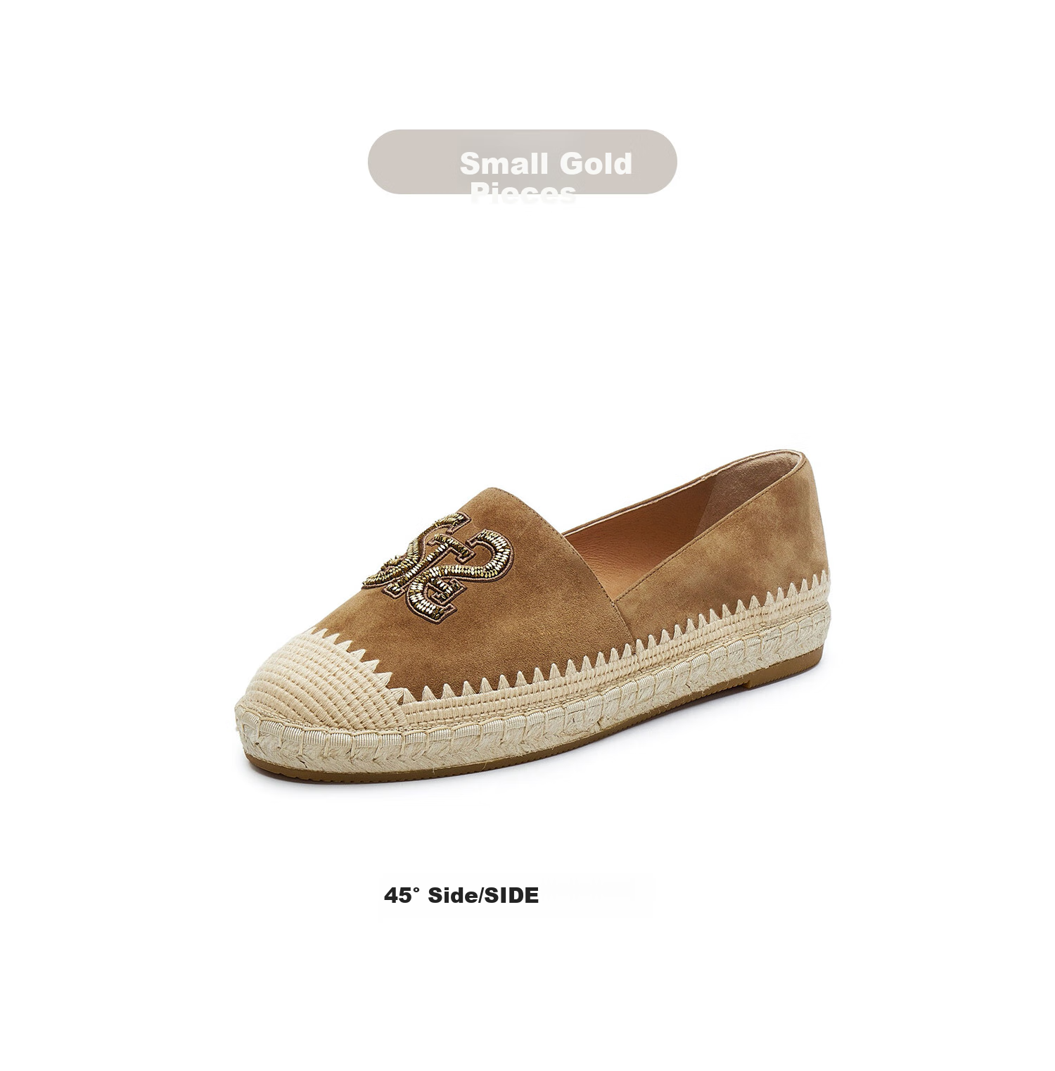 STACCATO Spring 2026 Small Gold Bar Malt Shoes, Fisherman Shoes, Slip-On Shoes, Women's Shoes, 9UA37AA6, Small Gold Bar, Size 34 21