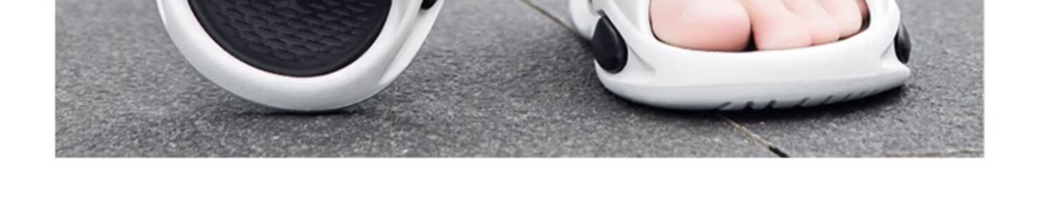 Yuzhaolin Men's Outdoor Sandals Hollow Shoes Trendy Letter Beach Slippers Driving Flip Flops YL515 White 42-43 3