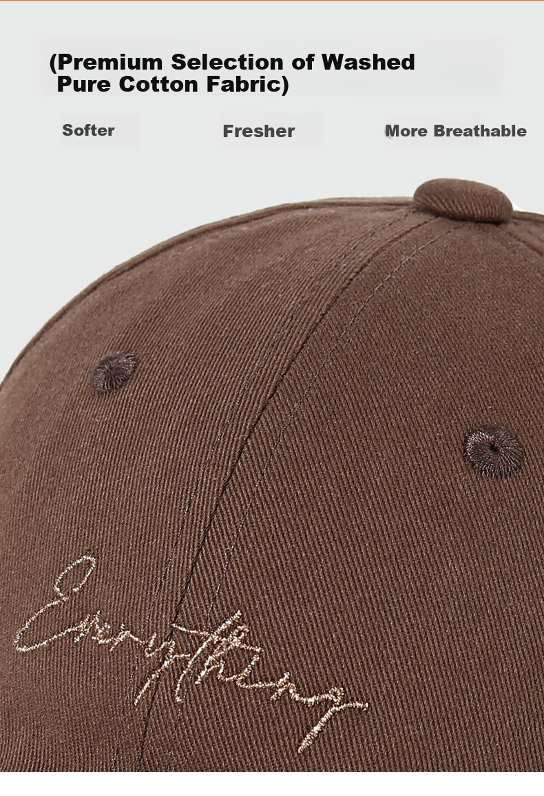 CACUSS Baseball Cap for Women, Spring And Autumn Soft Top Visor Hat, Outdoor Sun Hat, Face-Slimming Korean Style Versatile Sunshade Cap, Coffee Color 18