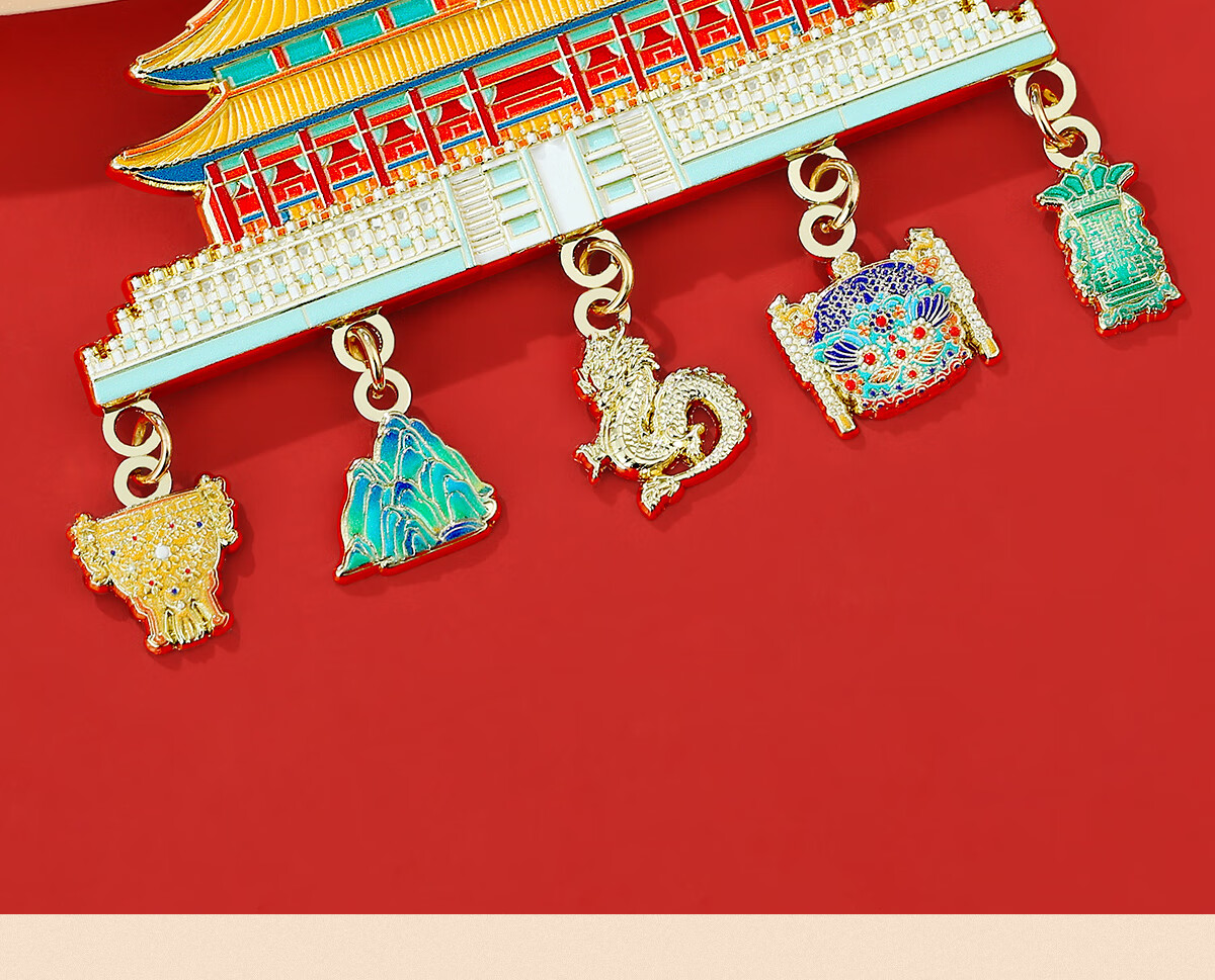 Little Carver Beijing Palace Museum Cultural Creative Taihe Hall Metal Refrigerator Magnet Xi'an Nanjing Travel Landmark Souvenir Gift for Friends Classmates Birthday High-Value Gift 16