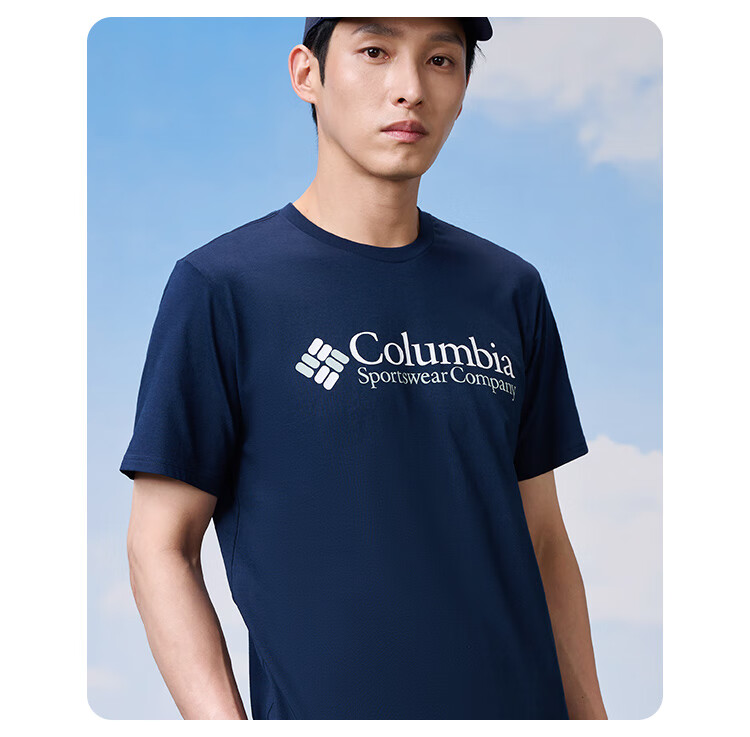 Columbia Men's T-Shirt 26 Spring Summer Outdoor Casual Sports Comfortable Cotton Breathable Short Sleeve AE8963 011 9