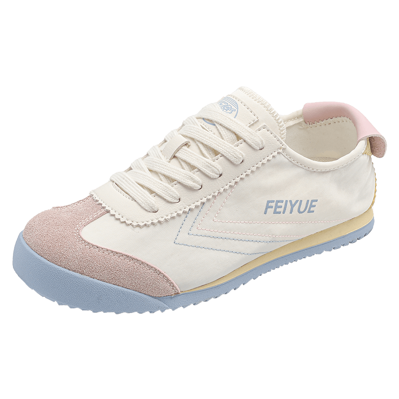 Feiyue Official Women's Sneakers 2026 Spring New Casual Versatile White Shoes for Women Pink Blue Size 40