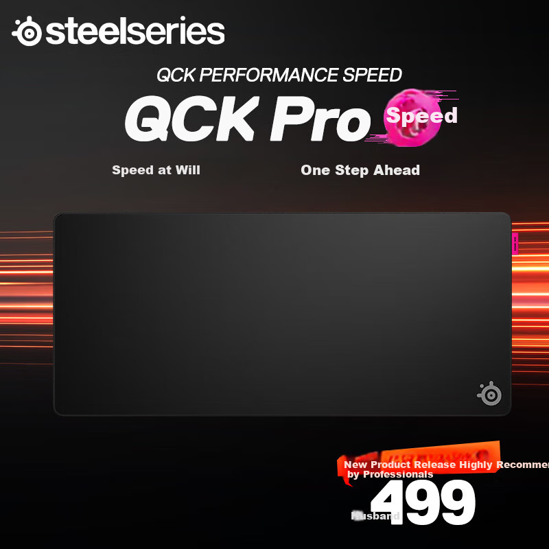 SteelSeries QCK Perf-XL Speed Gaming Mouse Pad, FPS Mouse Pad, Smooth Large Size/CSGO Professional-Grade Desk Pad QCK Pro Speed Extreme Fine Surface Pad