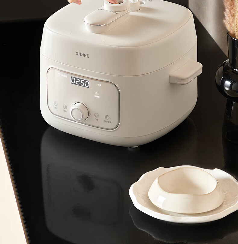OIDIRE (Oudian) Micro-Pressure Rice Cooker, High-Pressure Electric Pressure Cooker, Dual Intelligent Modes for High And Low Pressure, Stainless Steel 3L | Non-Coated (Stainless Steel Inner Pot) · Cloud Soft White 24