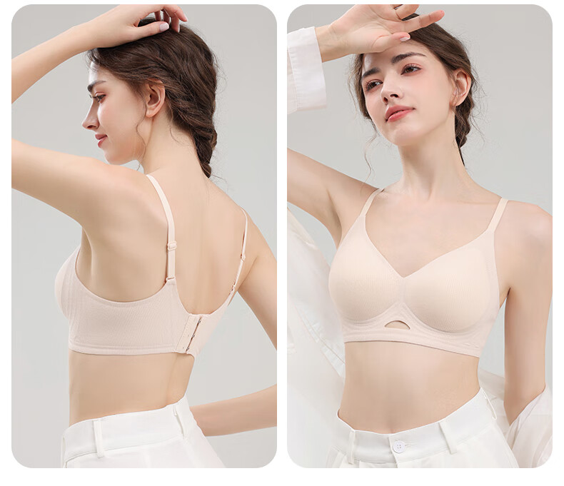 Me Feeling Women's Small Bust Push-Up Anti-Sagging Sports Bra with Side Support, Seamless, Thin Summer Plus Size Bra 3