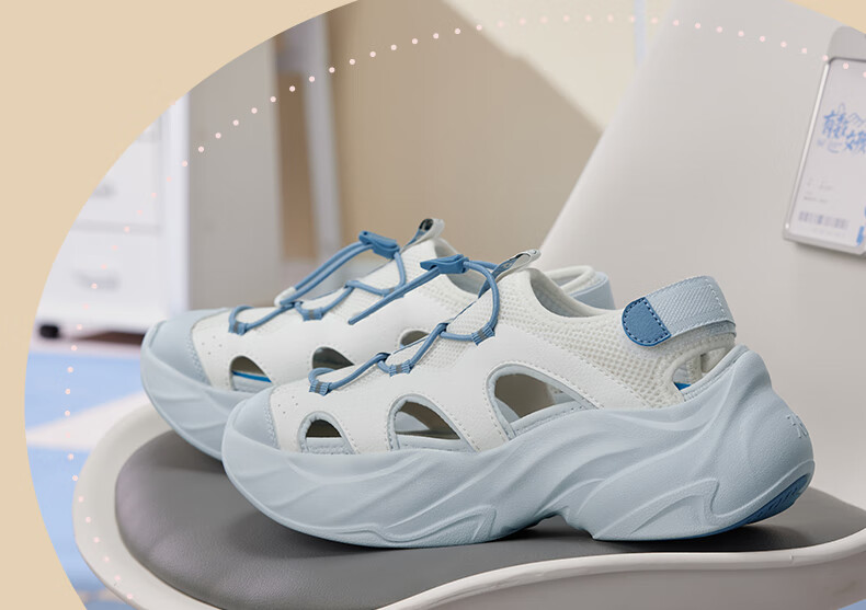 361° Sports Slippers, Thick-Soled Crocs-Style Clogs for Women, Summer Outdoor Water-Walking Mary Jane Sandals, 682526715-1 24