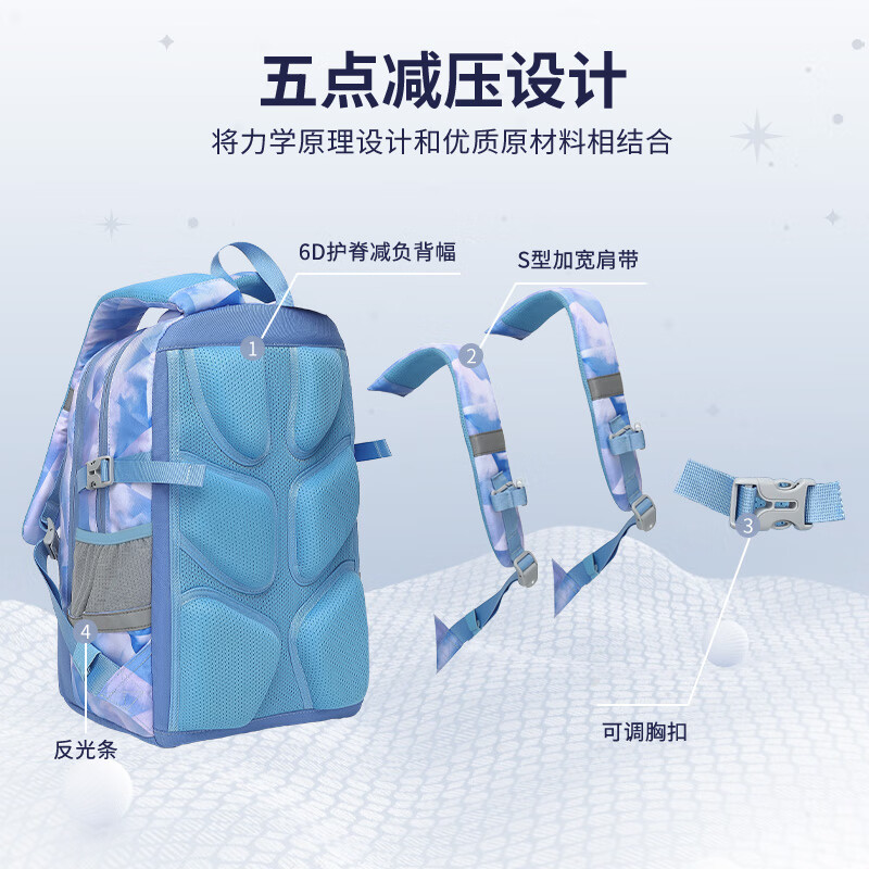 Herder Middle School Backpack with Large Capacity, High Aesthetic Value, Reduced Burden And Spine Protection for Grades 7-9 Boys, Ultra-Light Breathable Double Shoulder Bag