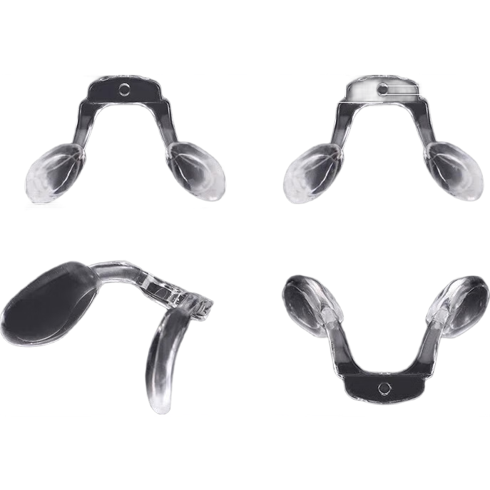 HB Saddle Eyeglasses Nose Pads-301 Integrated Nose Bridge Pad, Soft Silicone, V-Shaped U-Type Screw-On Nose Bridge Accessory