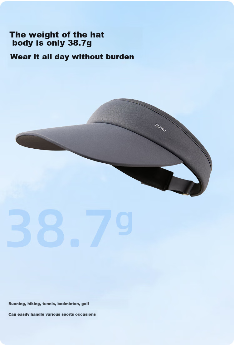 JIUMU Sun Protection Hat for Men, Sun Visor Cap, Sun Hat, Visor Cap, Running And Hiking Hat, Fishing Hat, Summer UV Protection Hat 2