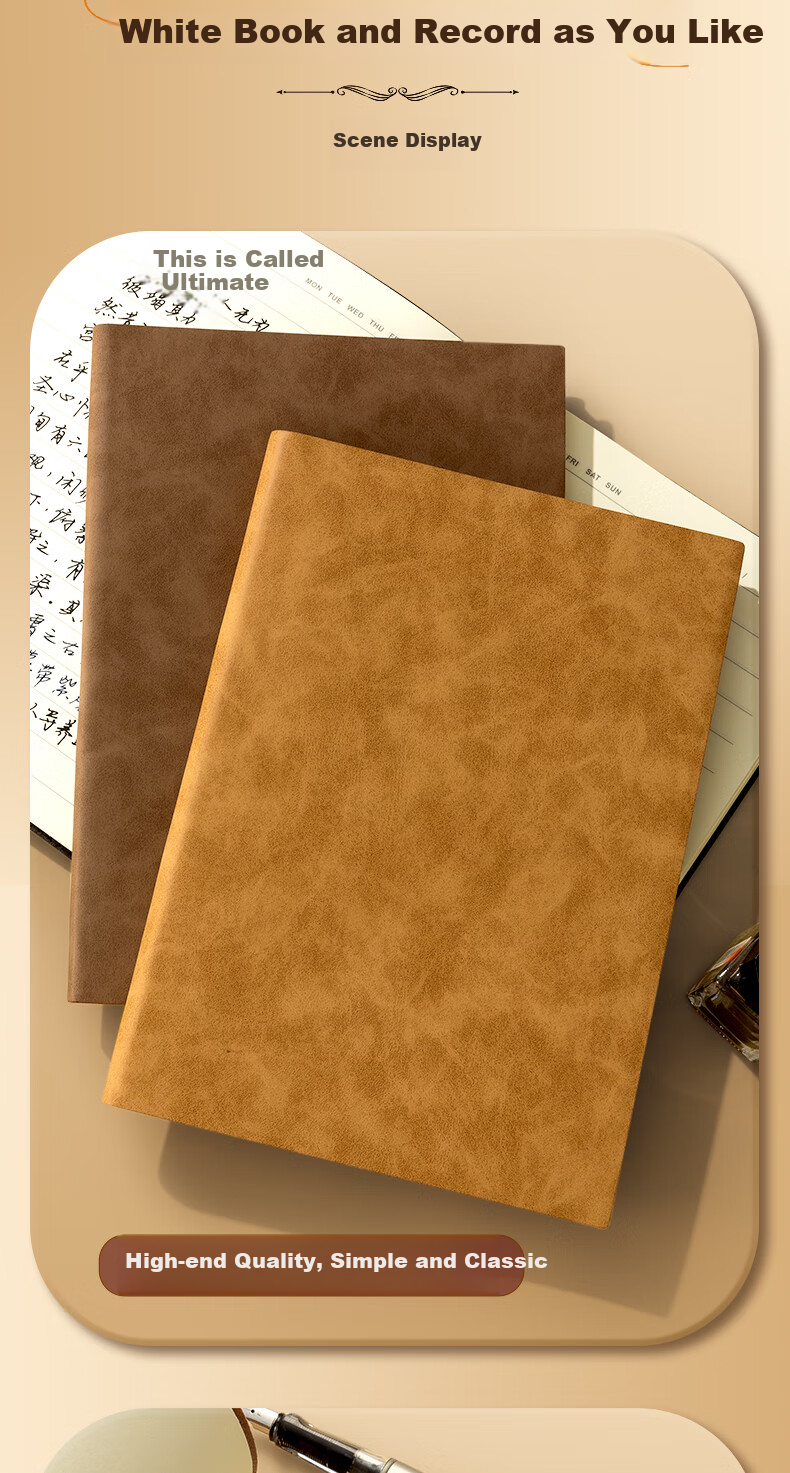 M&G Stationery A5/120 Sheets Meeting Record Sheepskin Leather Cover Notebook, Thick Office Notepad, Business Journal, Gray Single Book APNFC011 10