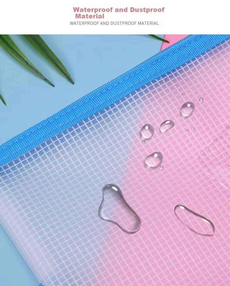 Bailiwen F5156 Zipper Document Pouches, Set of 5, A4 Subject Bags, Student Homework Bags, Book Bags, Stationery Bags, EVA Handheld Office Sorting Bags, Transparent File Pouches, Storage Bags 7
