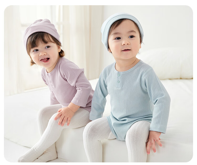 Wismorni Infant Long-Sleeve Bodysuit, Summer Thin Style, Baby Modal Onesie, Triangle Romper, Crawling Suit 5