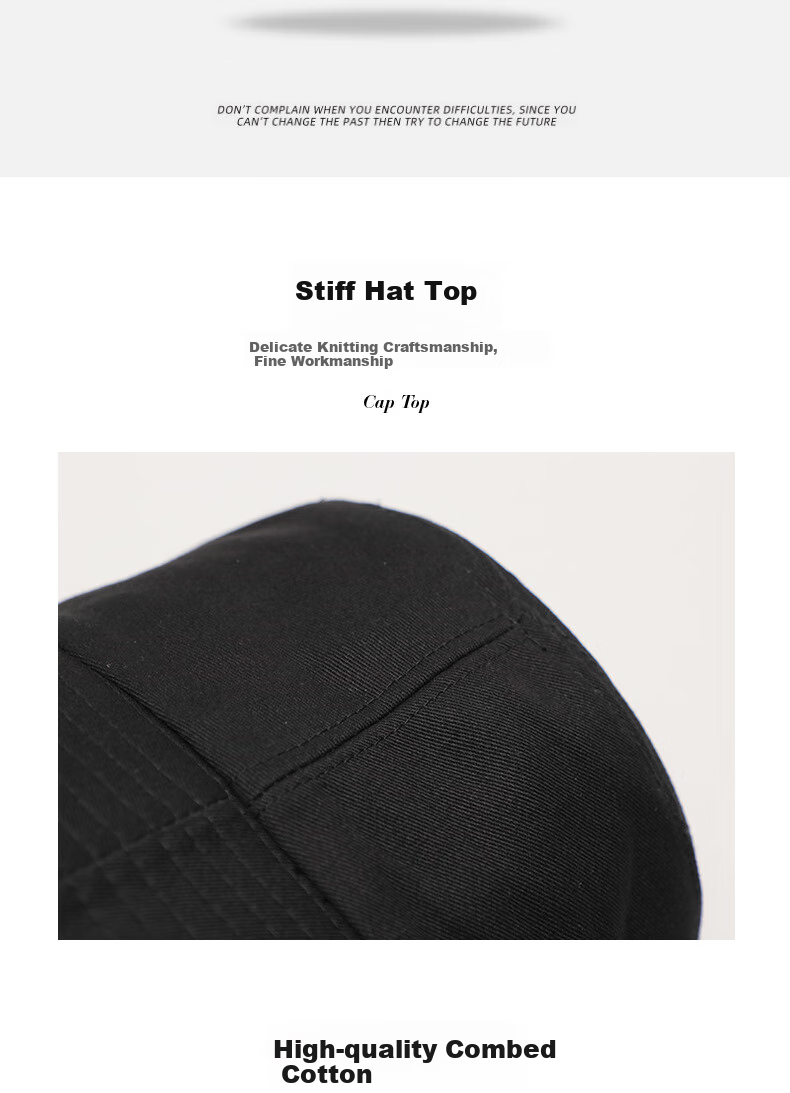 XUEXIMAN Women's Black Straight Bucket Fisherman Hat, Thin Style, Face-Covering, Sun-Protective Hat 14