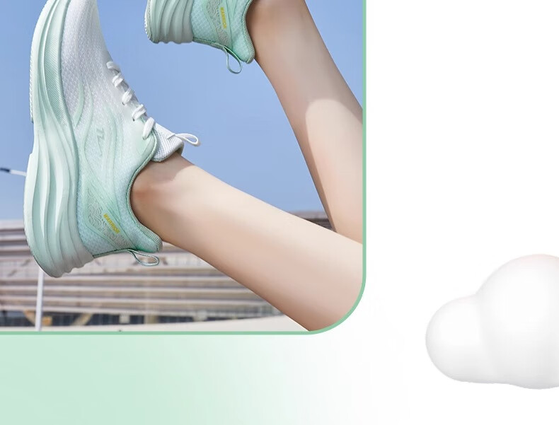 Warrior Women's Shoes, Spring And Summer New Style Breathable Mesh Sneakers, Soft-Soled Shock-Absorbing Running Shoes for Women, 4636 White Blue, Size 37 30