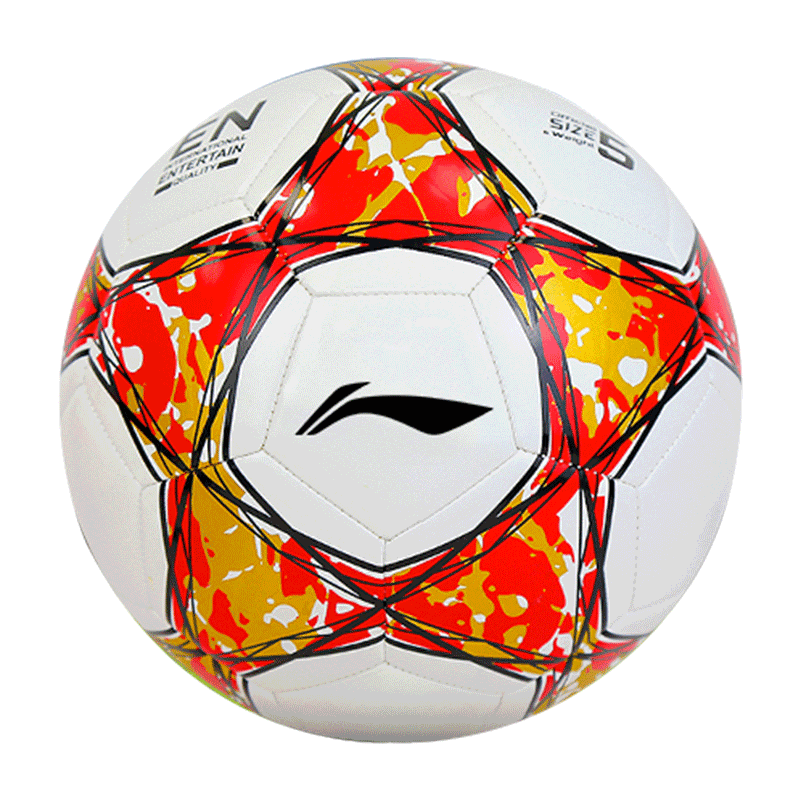 Li-Ning Soccer Ball, Size 5 for Competition And Training, Adult Size 5 Football, Middle School Entrance Exam Standard, Spine-Shaped, Elementary School Students' Special Wear-Resistant High-Elasticity Ball