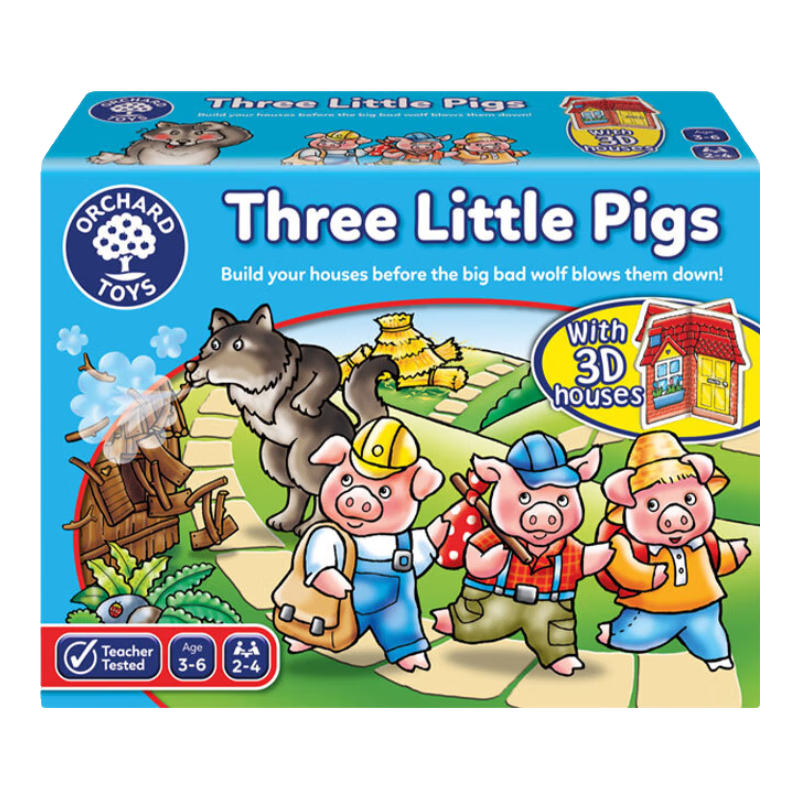 Kuaimanhu OrchardToys Three Little Pigs Sensory Thinking Early Education Toy for Boys And Girls Aged 3-6, Birthday Gift