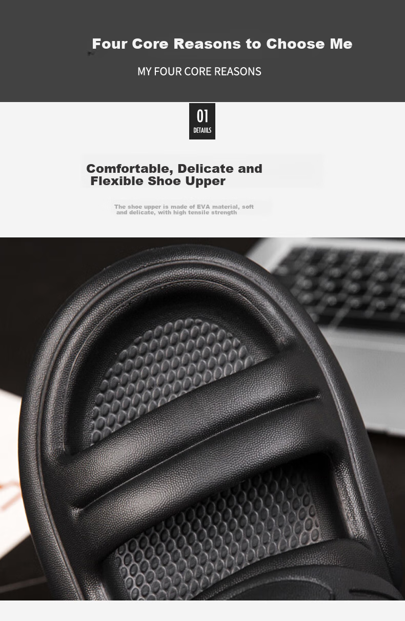 CARTELO Men's Sandals, Summer Comfortable Wear-Resistant Beach Shoes, Lightweight Hole Shoes for Men, 1468 Black, Size 42-43 3