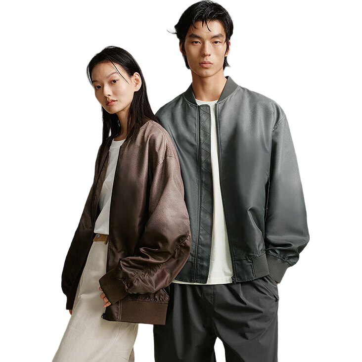 Taipingniao Men's Jacket, Couple's Gradient Baseball Jacket, Spring Outerwear
