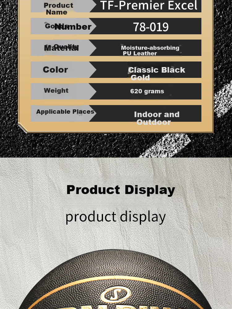 SPALDING Basketball, Moisture-Absorbing PU Size 7, Indoor And Outdoor Professional Competition Training, Two-Piece Leather Design, 78-019Y 6