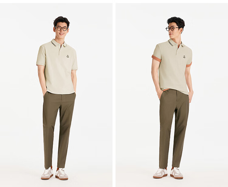 Semir Cool-Feeling Antibacterial | Men's Polo Shirt, Summer Business Short Sleeve, Embroidered Contrasting Collar, T-Shirt Top, Casual Dad Wear 8