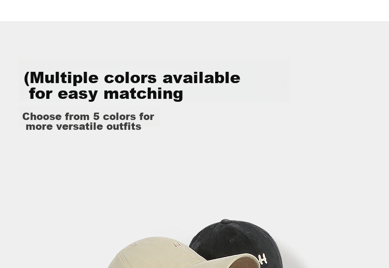 CACUSS Baseball Cap Women Spring Summer Cotton Letter Sun Hat Soft Top Large Head Circumference Slim Face Hat Dark Blue 13