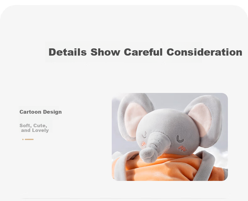 Beitaisi Comforting Doll Sleep Aid, Baby Soothing Blanket, Sleep-Inducing Toy, Edible And Chewable, Fox Blansu 28