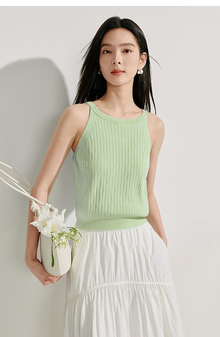 Inman Lightweight Cool Knit Vest Small Camisole 2025 Summer New Women's Layered Slim Top Lotus Pink S 28