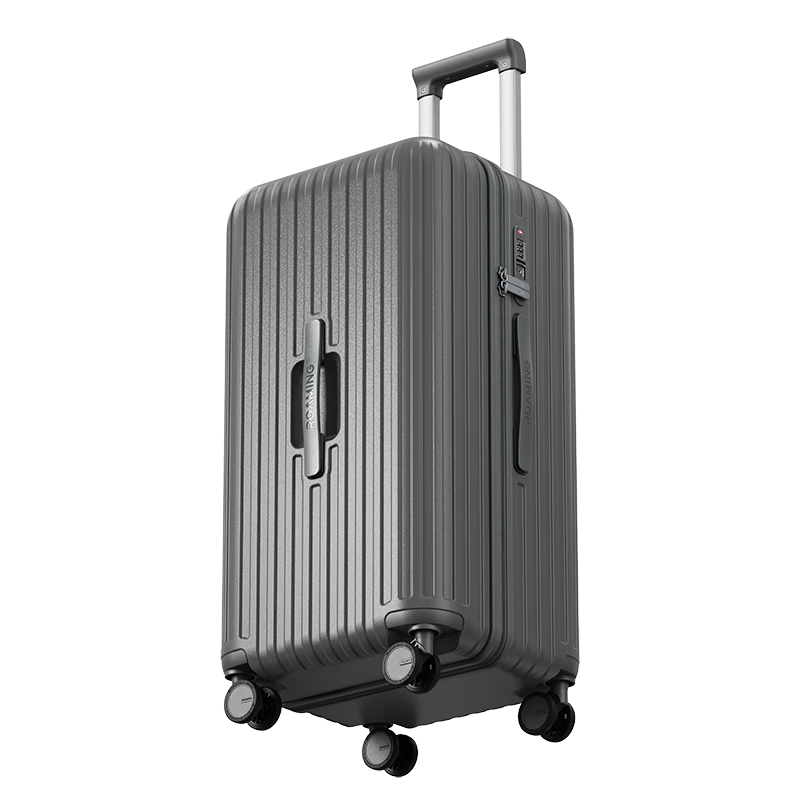 ROAMING Large Capacity Luggage, Thick And Sturdy Travel Suitcase with Wheels And Combination Lock, for Men And Women, Lead Cloud Gray, 24 Inches