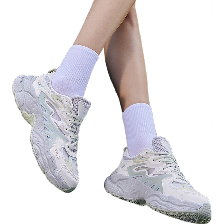 FILA Fern Pattern Sneakers [Yang Mi Style] Women's Dad Shoes Sports Casual Shoes