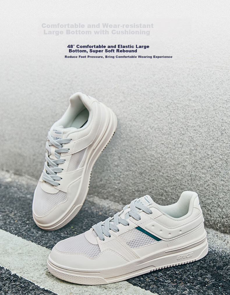 ERKE Men's Sneakers, Summer New Breathable Versatile Casual Shoes, Thick-Soled Comfortable Sports Shoes | Wanku 3 4