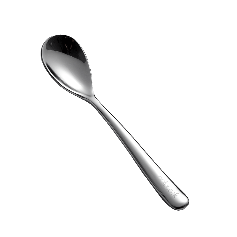 Onlycook Coffee Spoon Dessert Spoon Mixing Spoon Baby Feeding Spoon Short Handle Thick Solid Ice Cream Spoo