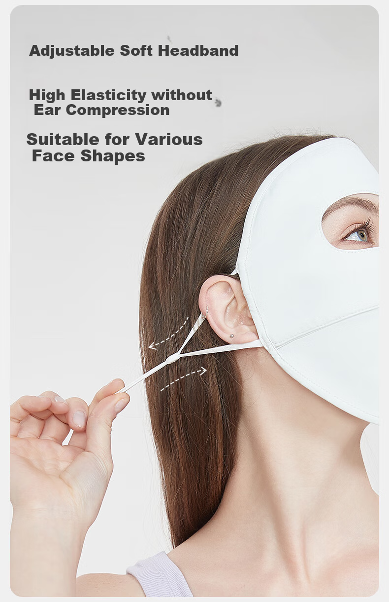 UV100 Sun Protection Face Mask, Spring And Summer Unisex UV-Resistant Sports Cycling Breathable Full Face Mask, 23501 Minimalist Gray 11