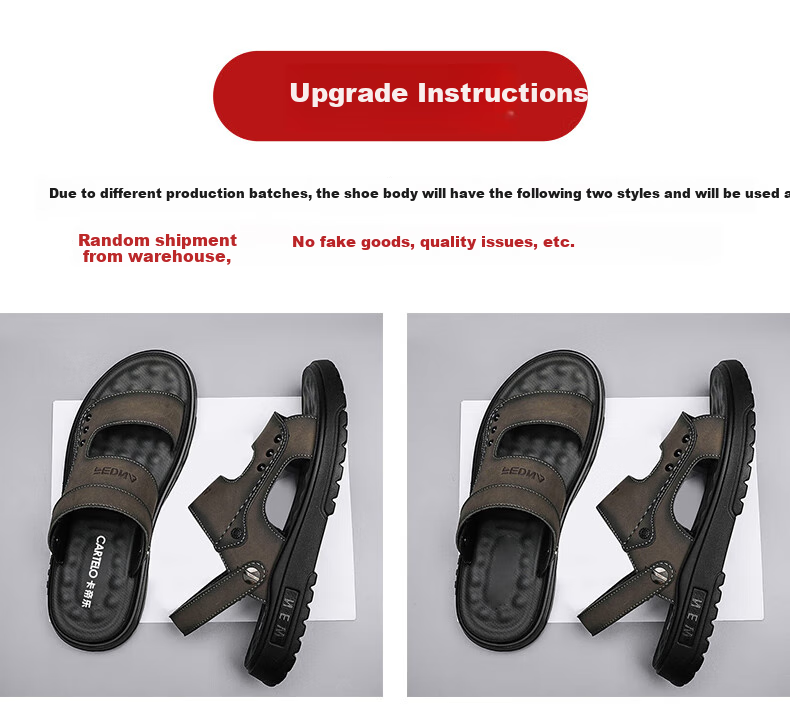 CARTELO Men's Sandals, Summer Breathable Outdoor Beach Shoes, Men's Hole Shoes, Soft-Soled Slippers for Men, 1228 Gray, Size 41 20