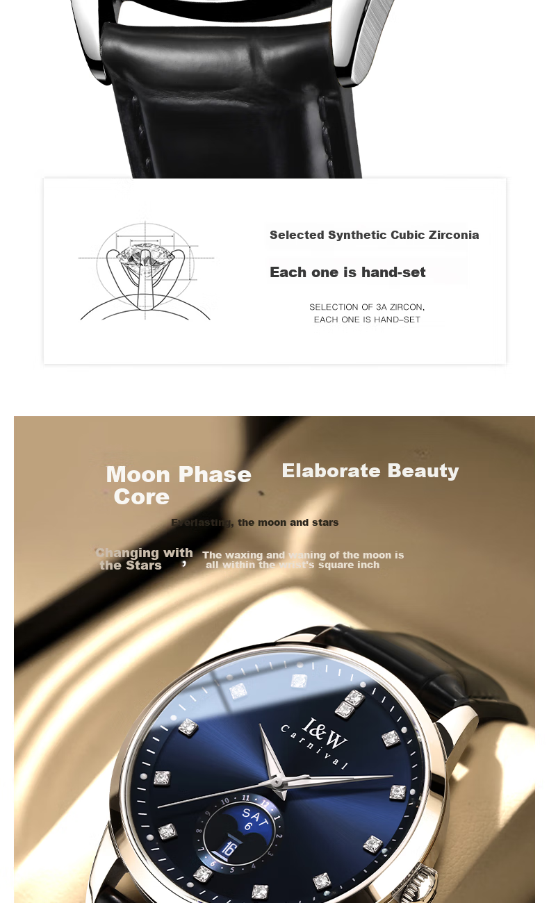 Aiwochi Swiss Iw Watch, Men's Mechanical Watch, Fully Automatic, 2026 New Model, Official Authentic Product, Men's Famous Watch Brand, Men's Timepiece 5